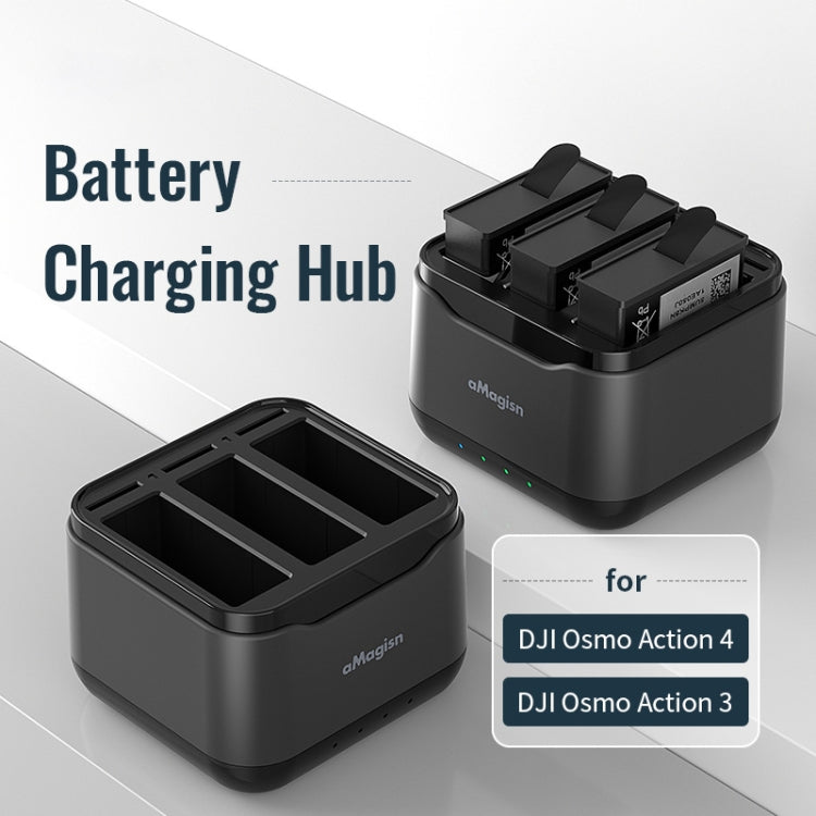 For DJI Osmo Action 4 / 3 AMagisn Battery Charger Seat -  by aMagisn | Online Shopping UK | buy2fix