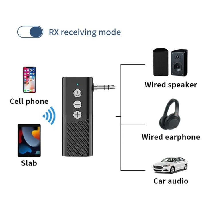 Bluetooth 5.3 Car TF Playback AUX Receiver Transmitter - Bluetooth Adapters by buy2fix | Online Shopping UK | buy2fix