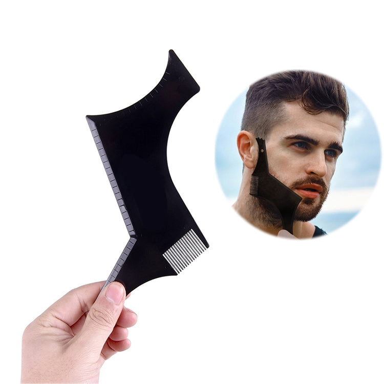 3 PCS Beard Styling Template Stencil Men Comb All-In-One Beard Shaping Tool(Black) - Hair Trimmer by buy2fix | Online Shopping UK | buy2fix