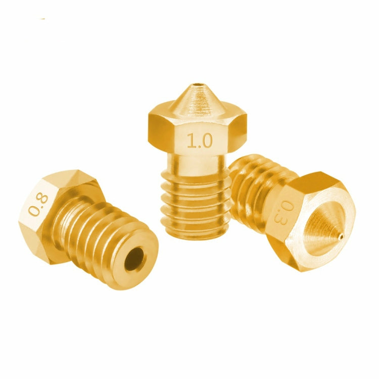 8 PCS Bugatti 3D Printer Accessories E3D-V5 V6 Nozzle M6 Thread Consumables Hot Nozzle, Size:1.75/0.2mm - Consumer Electronics by buy2fix | Online Shopping UK | buy2fix