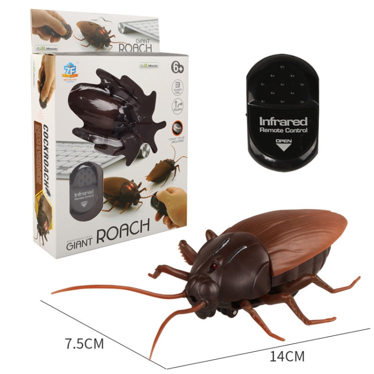 Tricky Funny Toy Infrared Remote Control Scary Creepy Cockroach, Size: 7.5*14cm -  by buy2fix | Online Shopping UK | buy2fix