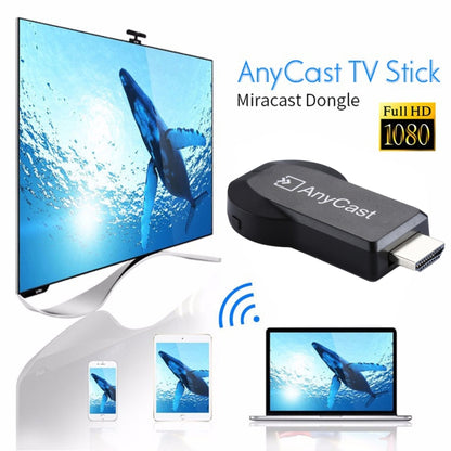 AnyCast M2 Plus Wireless WiFi Display Dongle Receiver Airplay Miracast DLNA 1080P HDMI TV Stick for iPhone, Samsung, and other Android Smartphones(Black) - Consumer Electronics by buy2fix | Online Shopping UK | buy2fix