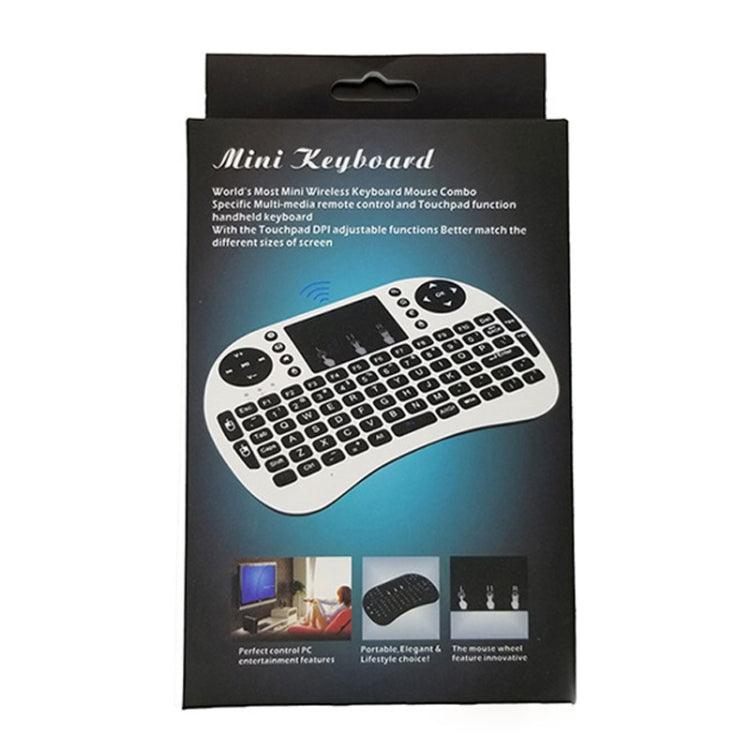 Support Language: Spanish i8 Air Mouse Wireless Backlight Keyboard with Touchpad for Android TV Box & Smart TV & PC Tablet & Xbox360 & PS3 & HTPC/IPTV - MINI PC Accessories & Gadgets by buy2fix | Online Shopping UK | buy2fix