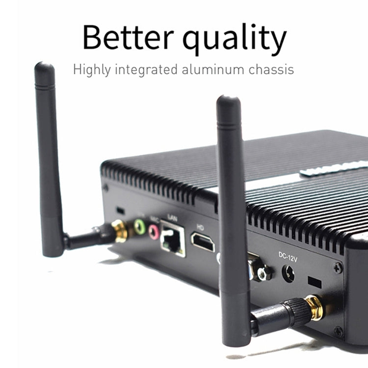 HYSTOU H2 Windows / Linux System Mini PC, Intel Core I5-7267U Dual Core Four Threads up to 3.50GHz, Support mSATA 3.0, 8GB RAM DDR3 + 256GB SSD 500GB HDD (Black) - Windows Mini PCs by HYSTOU | Online Shopping UK | buy2fix