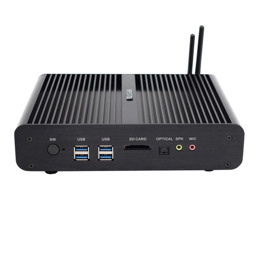 HYSTOU P05B-I3-5005U-2C Fanless Mini PC Intel Core i3 5005u Processor Quad Core up to 2.0GHz, RAM: 16G, ROM: 256G, Support Win 7 / 8 / 10 / Linux(Black) - Barebone Mini PCs by HYSTOU | Online Shopping UK | buy2fix