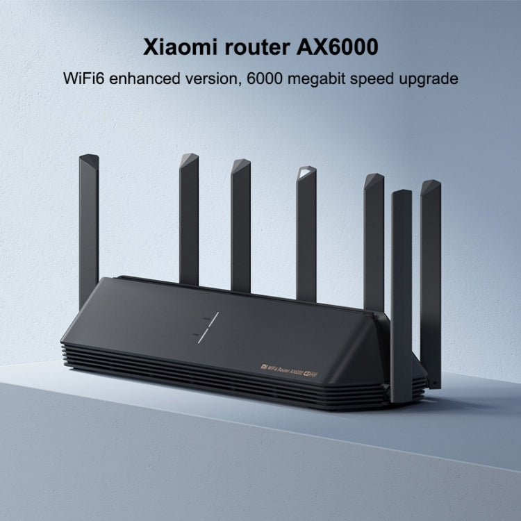 Original Xiaomi AX6000 WiFi Router 6000Mbs 6-channel Independent Signal Amplifier Wireless Router Repeater with 7 Antennas, US Plug(Black) - Wireless Routers by Xiaomi | Online Shopping UK | buy2fix