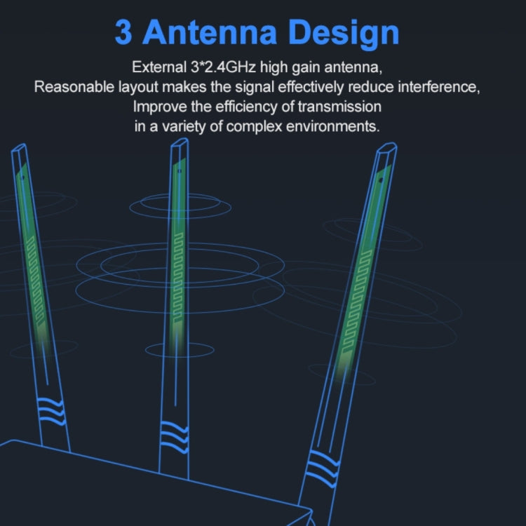 Tenda F3 Wireless 2.4GHz 300Mbps WiFi Router with 3*5dBi External Antennas(White) - Wireless Routers by Tenda | Online Shopping UK | buy2fix