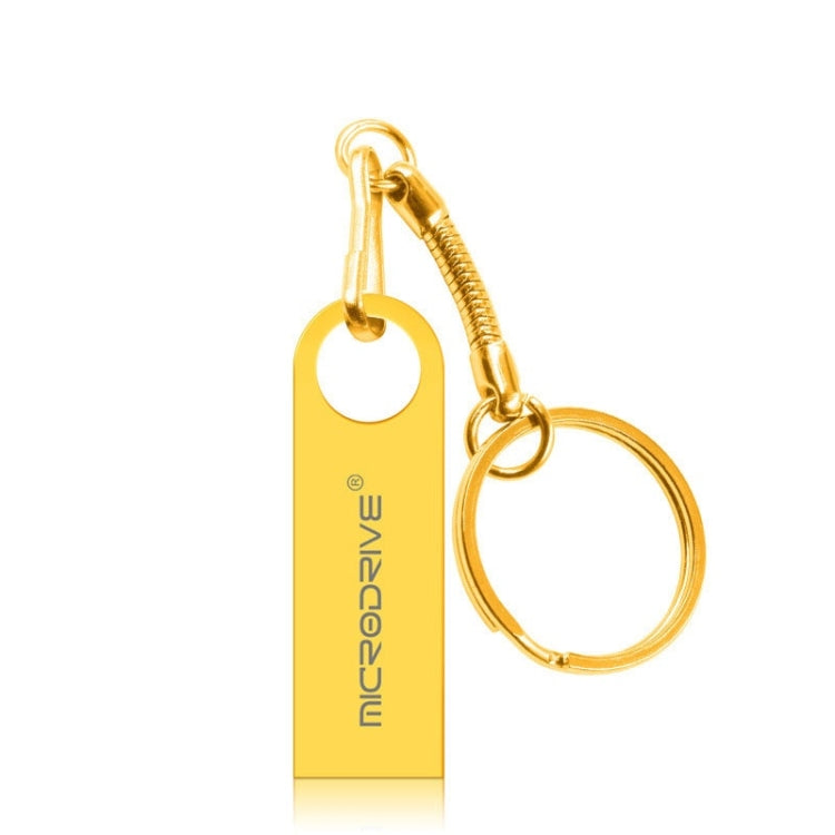 MicroDrive 16GB USB 2.0 Metal Waterproof High Speed U Disk(Gold) - Computer & Networking by MicroDrive | Online Shopping UK | buy2fix