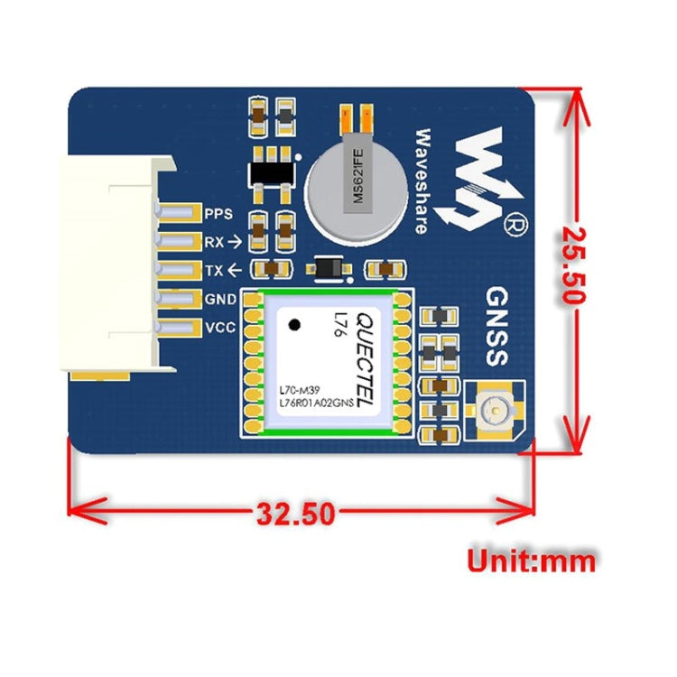 Waveshare L76X Multi-GNSS Module, GPS, BDS, QZSS - Modules Expansions Accessories by Waveshare | Online Shopping UK | buy2fix