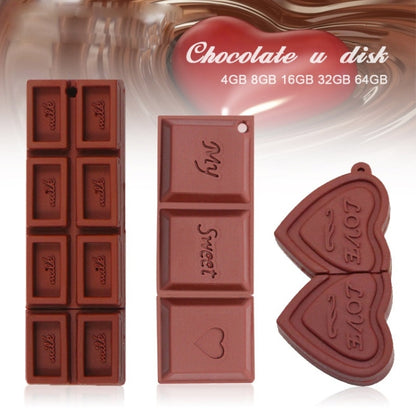 MicroDrive 8GB USB 2.0 Creative Heart Chocolate U Disk - USB Flash Drives by MicroDrive | Online Shopping UK | buy2fix