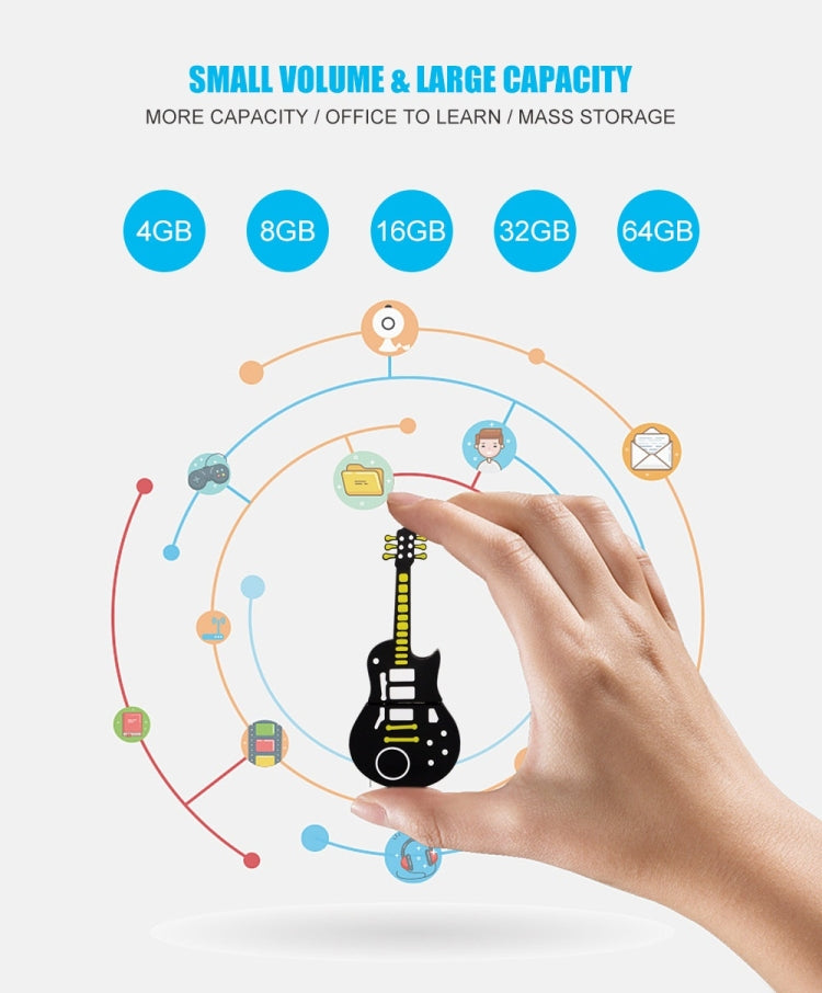 MicroDrive 4GB USB 2.0 Music Note U Disk - USB Flash Drives by MicroDrive | Online Shopping UK | buy2fix