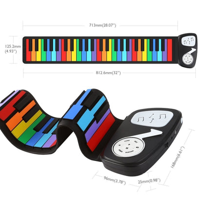 49-key Hand Roll Silicone Children Electronic Piano - Keyboard Instruments by buy2fix | Online Shopping UK | buy2fix